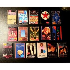 Cassettes 16 Singles Rock Punk & Varied Male / Female Singers Cardboard Sleeves